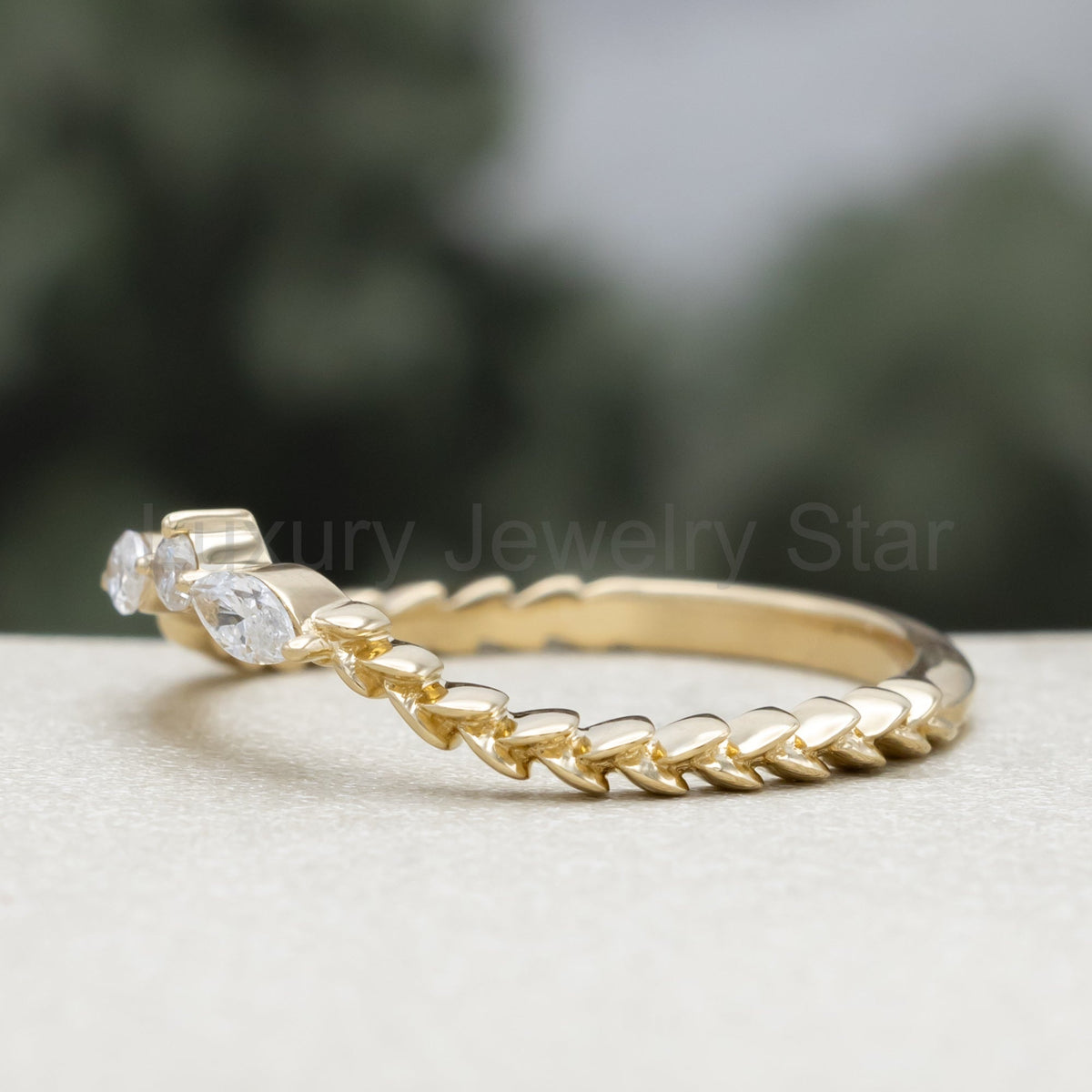 "Laurel" - Bridal Suite - Oval Cut Montana Sapphire Wedding Ring Set With Lab-Grown - image 18