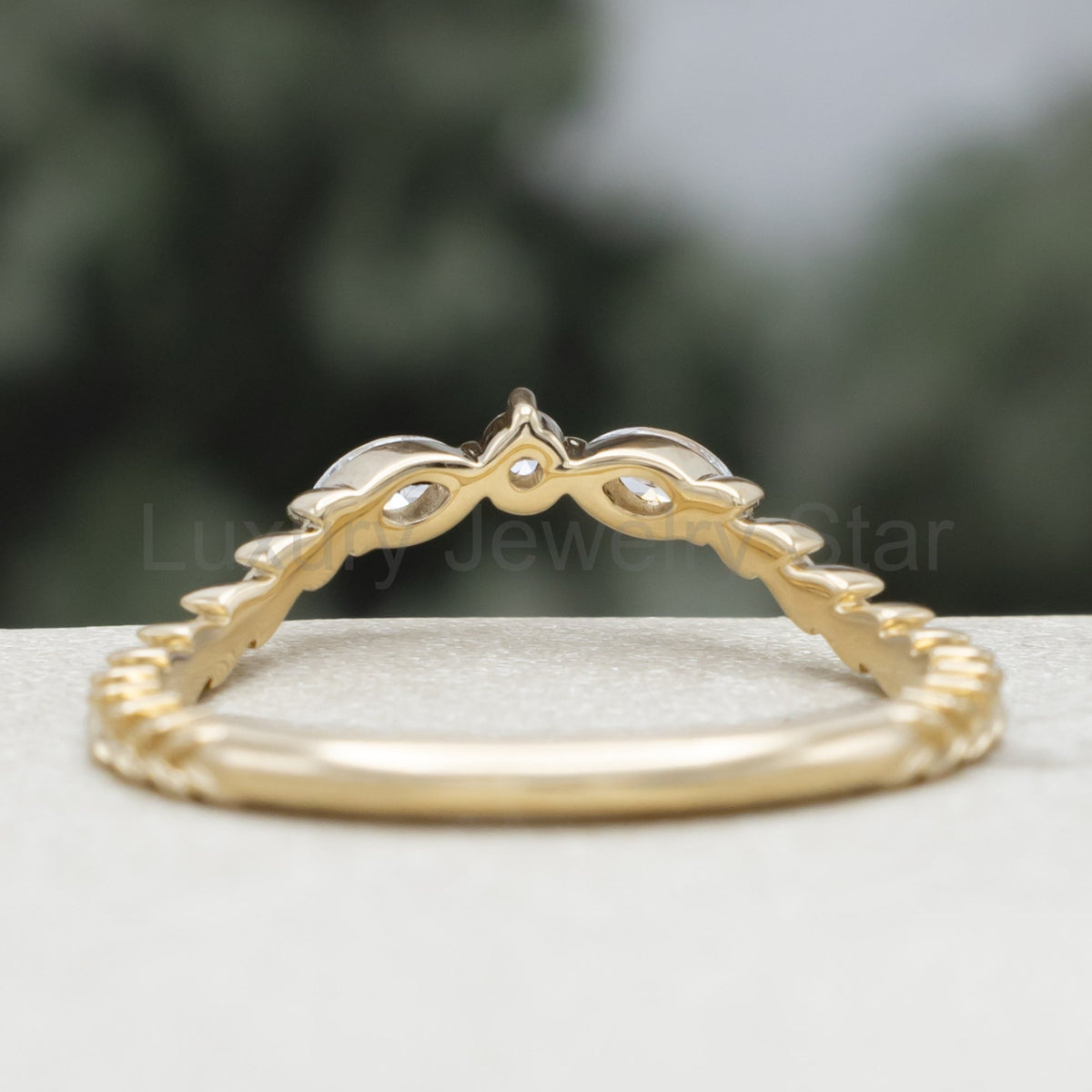 "Laurel" - Bridal Suite - Oval Cut Montana Sapphire Wedding Ring Set With Lab-Grown - image 19