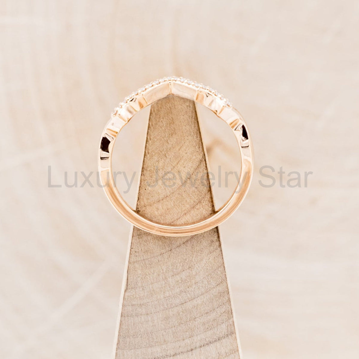 "Lucy In The Sky" Petite - Hexagon Cut Moonstone Engagement Ring With Diamond Accents & - image 12