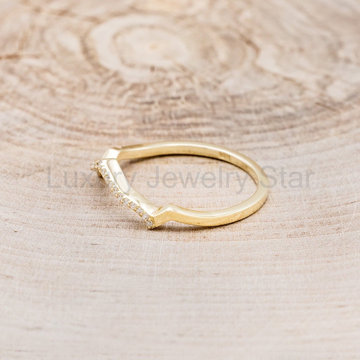 "Lucy In The Sky" Petite - Round Cut Moissanite Engagement Ring With Diamond Accents & - image 12