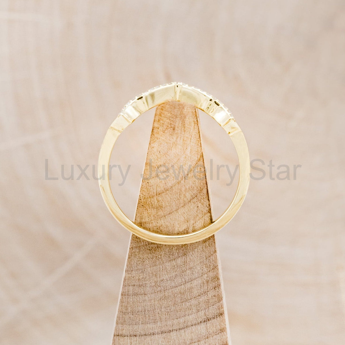 "Lucy In The Sky" Petite - Round Cut Moissanite Engagement Ring With Diamond Accents & - image 15