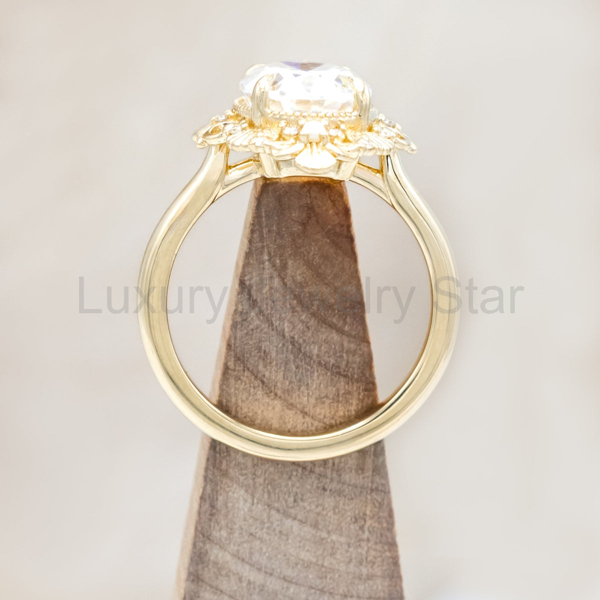 "Merrow" - Moissanite Engagement Ring With Pearl Accents And Diamond Tracer - image 21