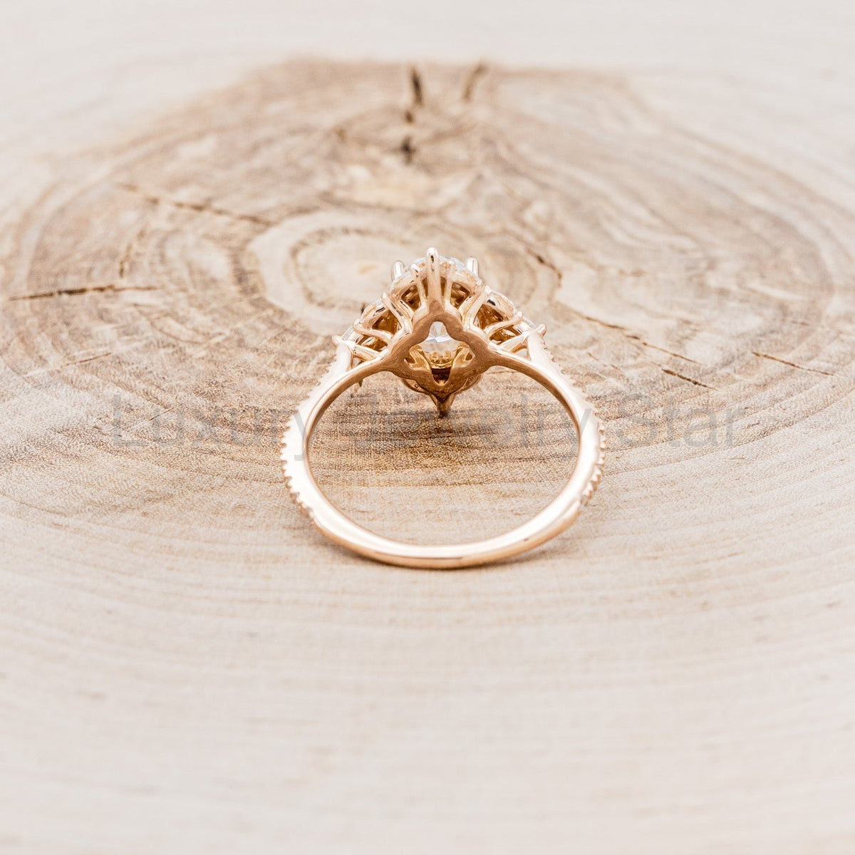 "North Star" - Oval Cut Moissanite Engagement Ring With Diamond Accents & Tracer - image 19