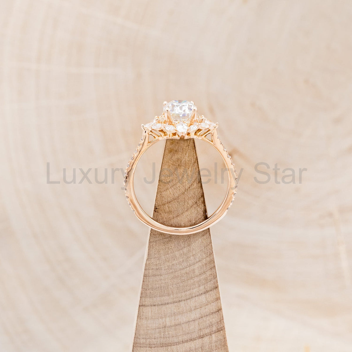 "North Star" - Oval Cut Moissanite Engagement Ring With Diamond Accents & Tracer - image 20