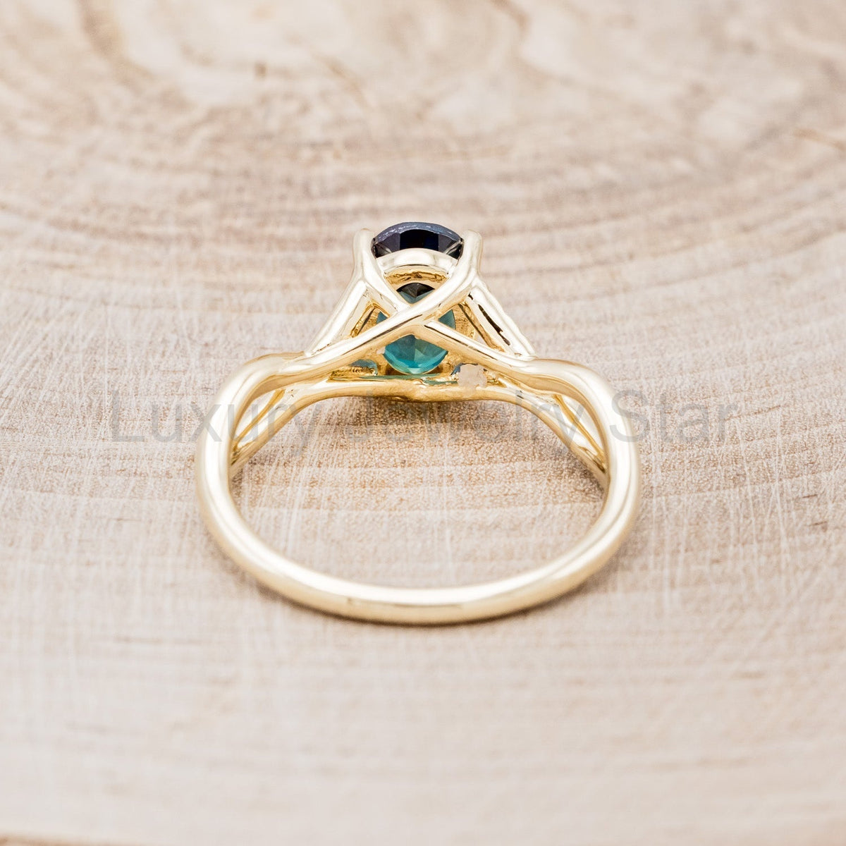 "Roslyn" - Lab-Grown Alexandrite Engagement Ring With Diamond Accents - image 4
