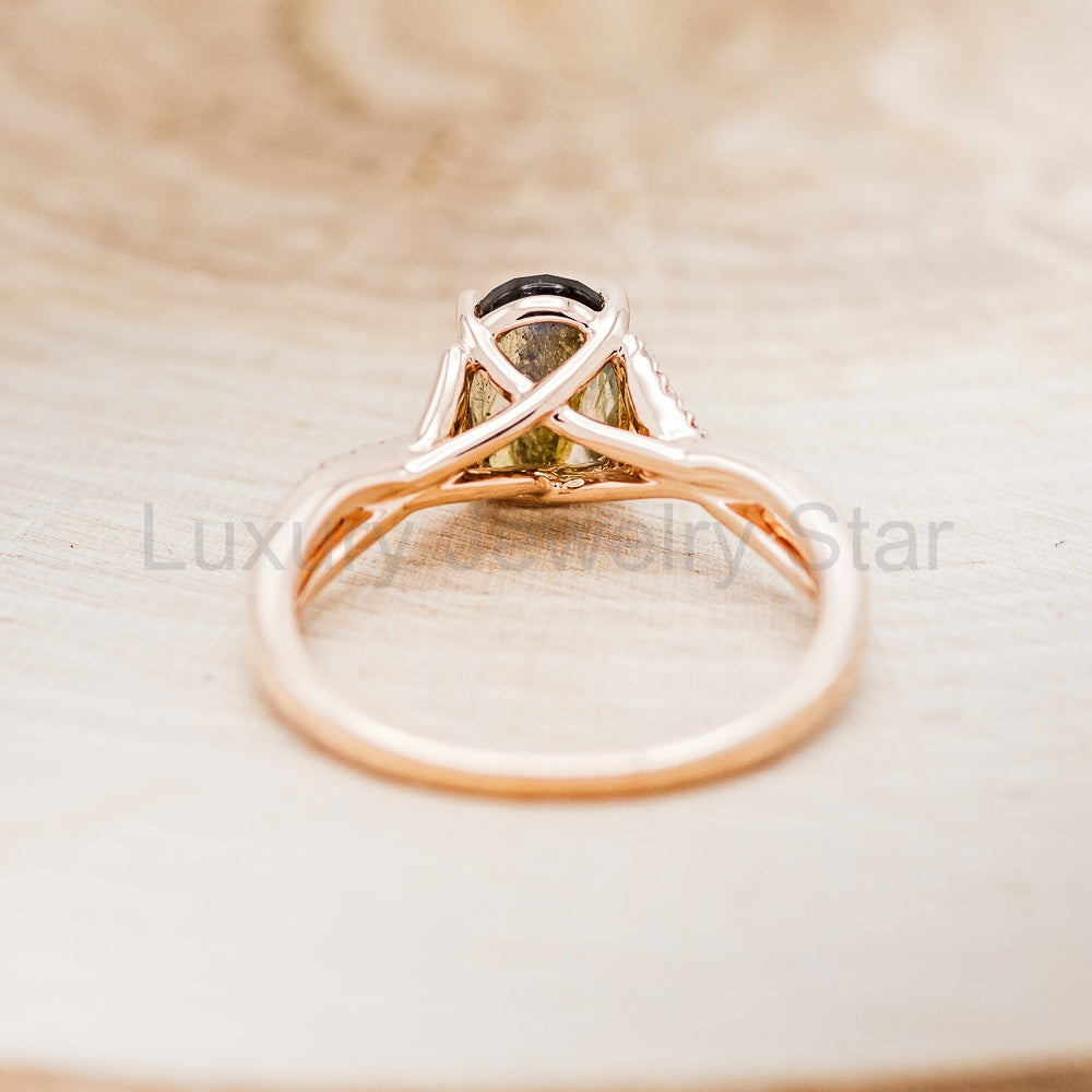 "Roslyn" - Labradorite Engagement Ring With Diamond Accents - image 5