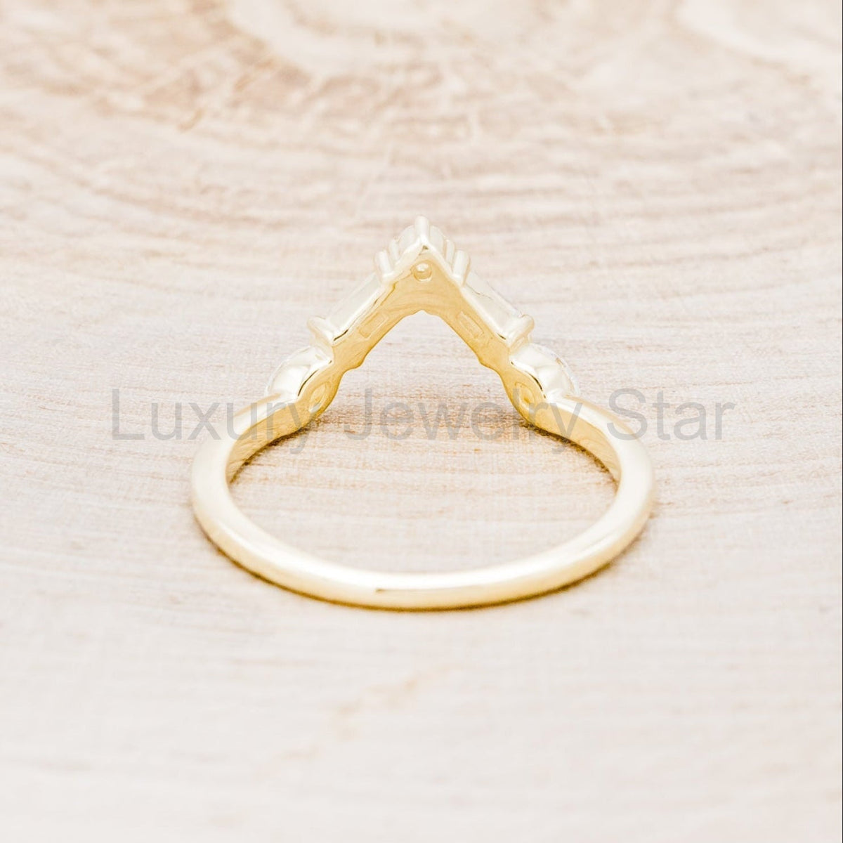 "Treva" - Oval Moissanite Engagement Ring With Diamond Accents & "Melody" Tracer - image 16