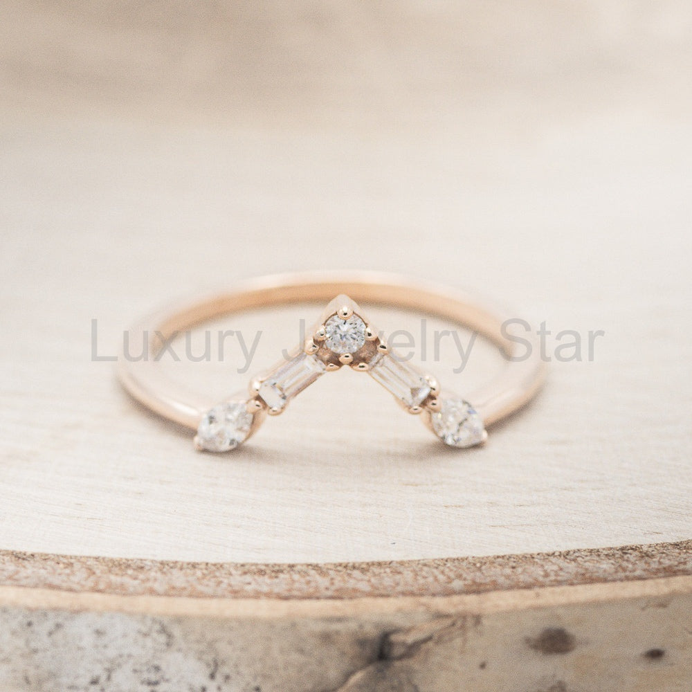 "Treva" - Oval Moissanite Engagement Ring With Diamond Accents & "Melody" Tracer - image 32