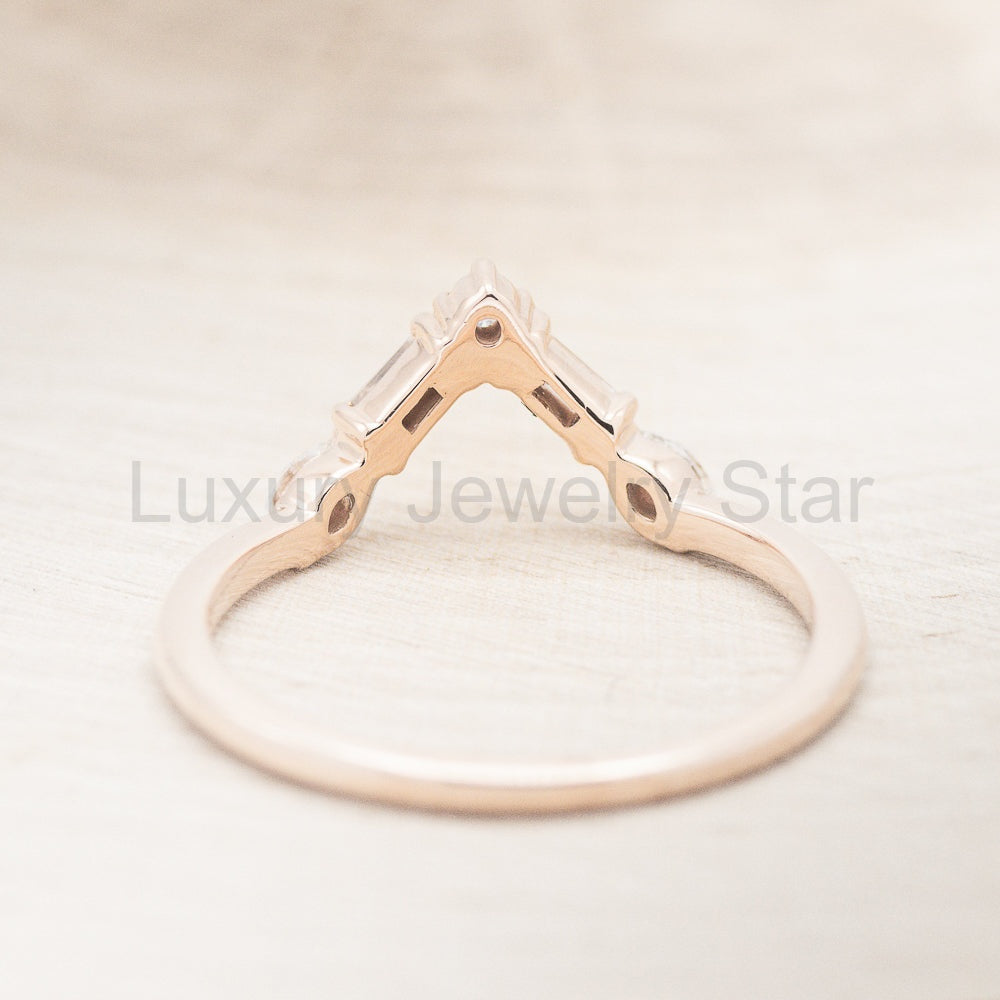 "Treva" - Oval Moissanite Engagement Ring With Diamond Accents & "Melody" Tracer - image 33