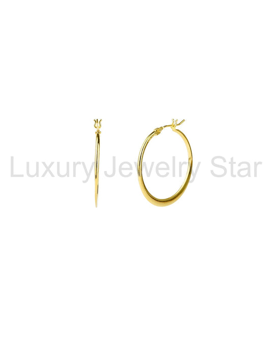 Flat Tapered Hoops | 28mm