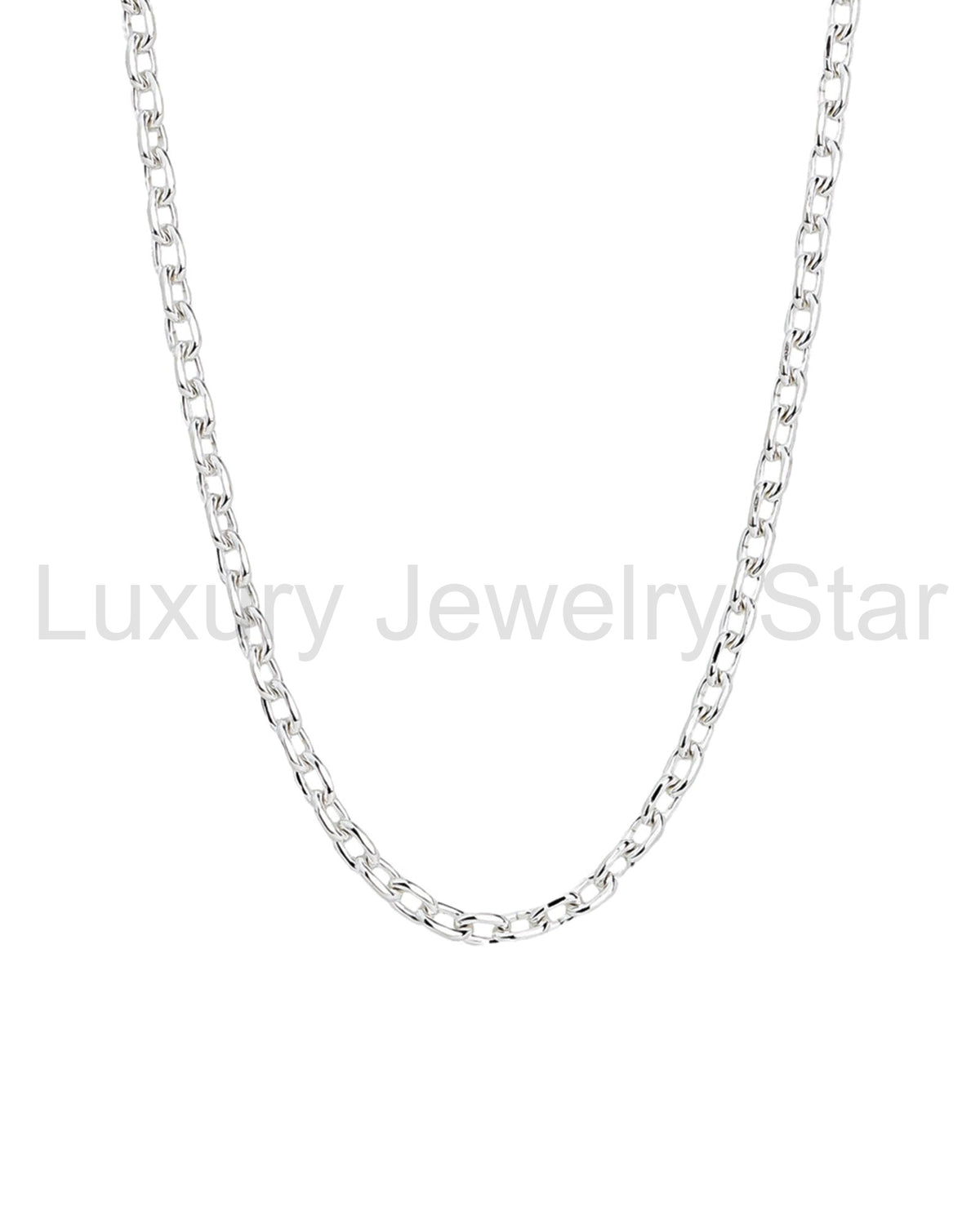 Rectangle Link Chain Necklace | 3.5mm