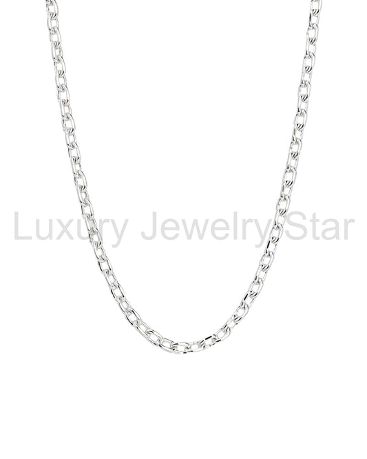 Rectangle Link Chain Necklace | 3.5mm