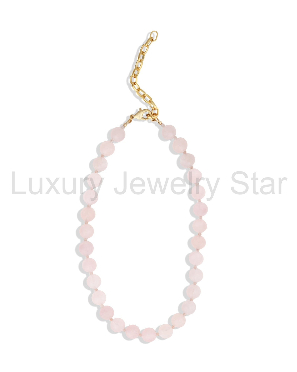 Rose Quartz Beaded Necklace | 10mm - image 3
