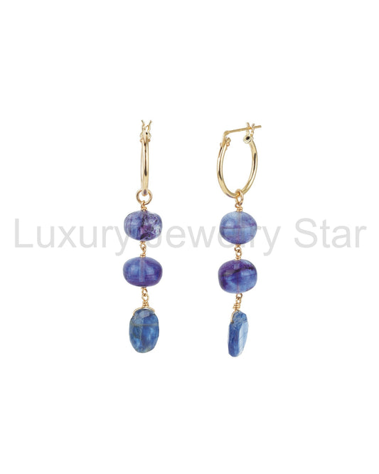 Three Mix Stone Drop Huggies