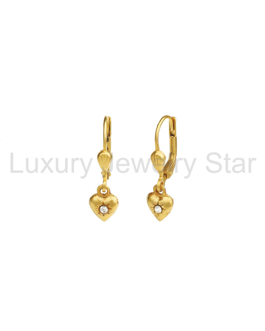 Tiny Heart Charm Huggies
