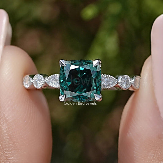 Cushion Moissanite Engagement Ring