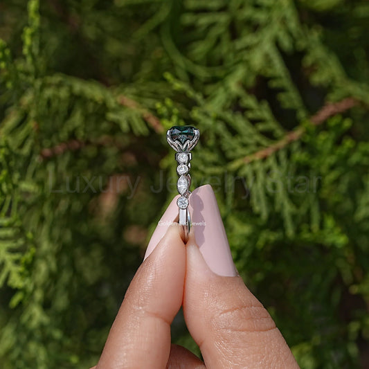 Cushion Moissanite Engagement Ring