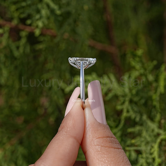 Dutch Marquise Moissanite Solitaire Engagement Ring
