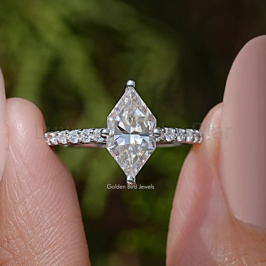 Dutch Marquise Moissanite Solitaire Engagement Ring