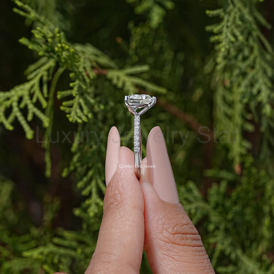 Heart Shape Moissanite Solitaire Engagement Ring
