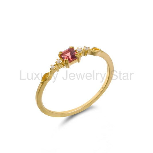 Dainty Garnet Ring