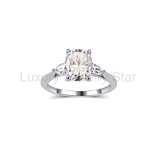 Moissanite Three Stone Ring