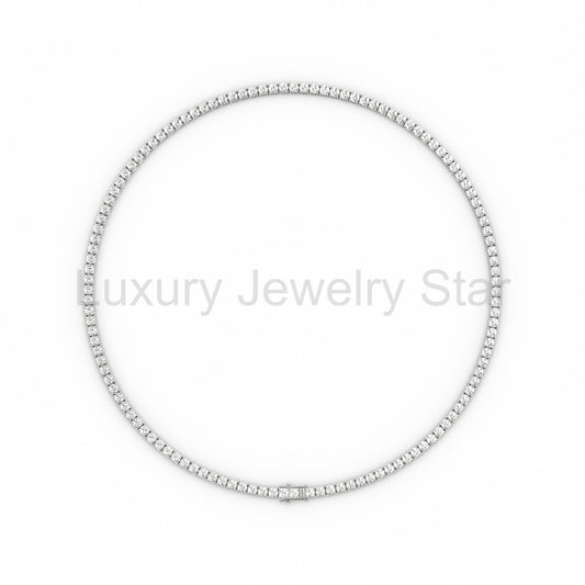 3mm Moissanite Tennis Necklace