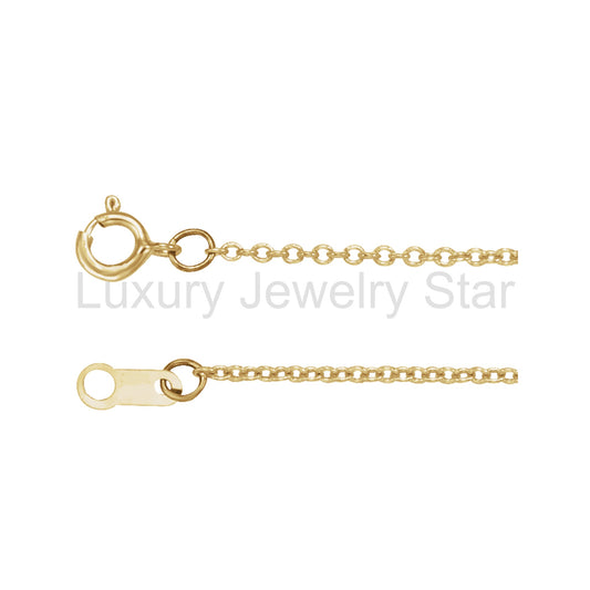 Cable Chain with Spring Ring Clasp 1mm