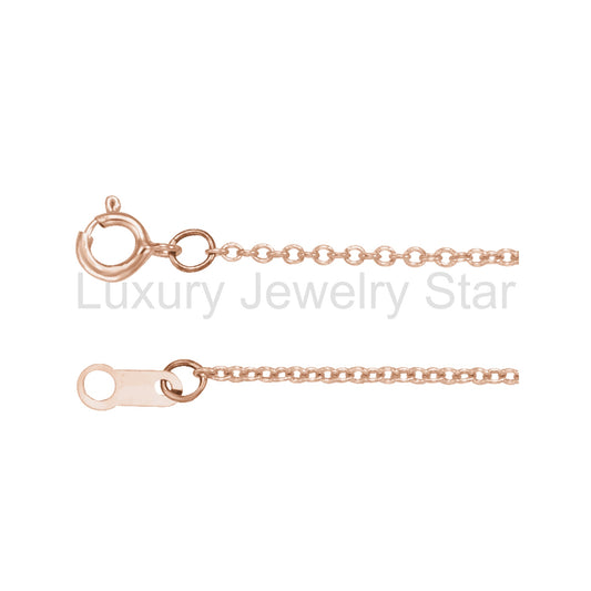 Cable Chain with Spring Ring Clasp 1mm