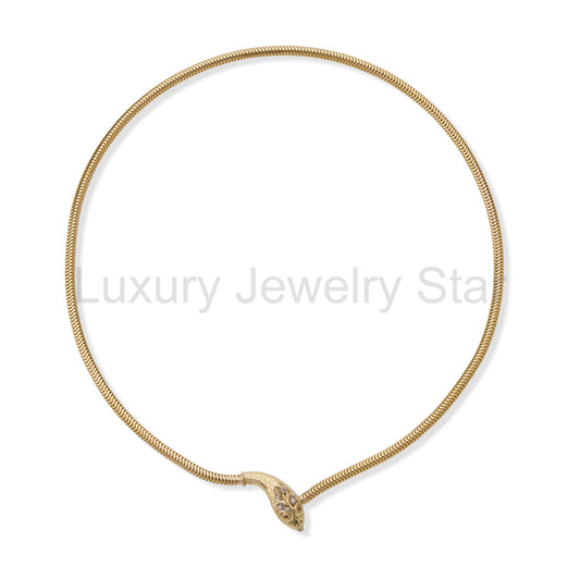 Antique 18K Gold Snake Necklace