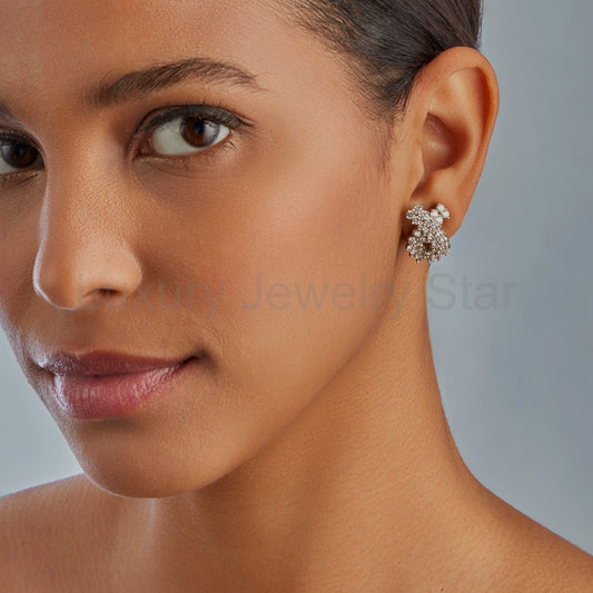 Tiffany & Co. "Diamonds of Tiffany" Platinum and Diamond "Loop" Earrings - image 2