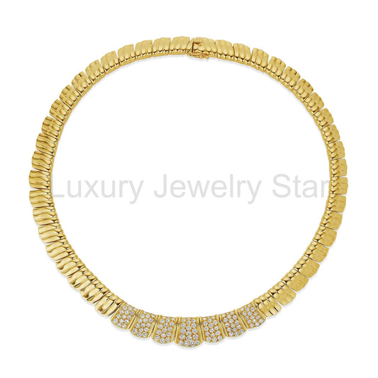 Van Cleef & Arpels Paris 18K Gold and Diamond Necklace