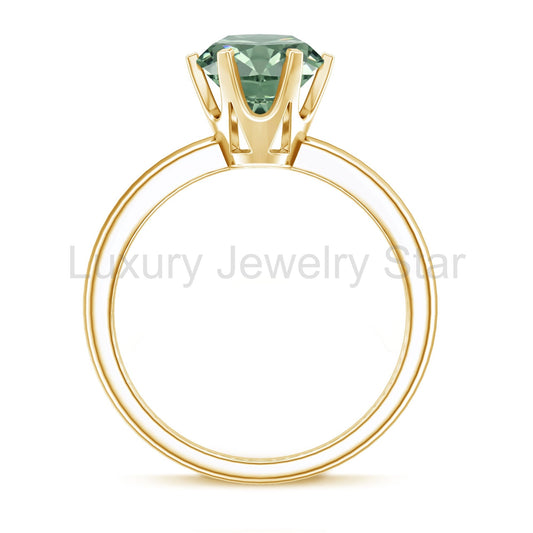 2 Carat Lab Grown Vivid Green Diamond Solitaire Engagement Ring with IGI Certificate - image 2
