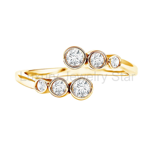 Bezel Set Lab Grown Diamond Anniversary Ring for Women