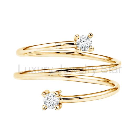 Lab Grown Diamond Spiral Ring
