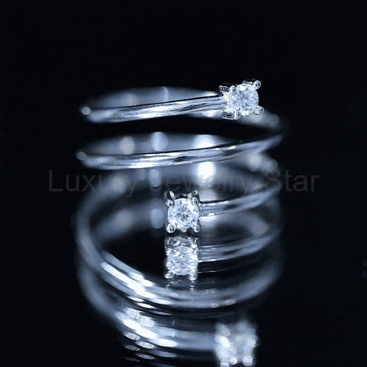 Lab Grown Diamond Spiral Ring - image 2
