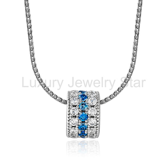 Elegant Curved Ribbon Pendant Necklace for Women – Modern Sparkling Jewelry