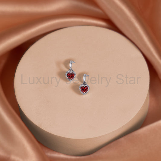 Forever Heart 1.25 Carat Birthstone Earrings - image 2