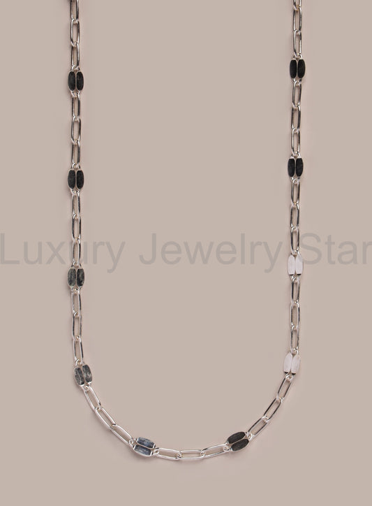 925 Sterling Silver Minimalist 3 to 1 Oval Cable Chain