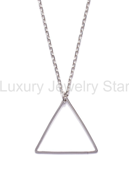 FINAL SALE Silver Triangle Necklace for Men - image 2