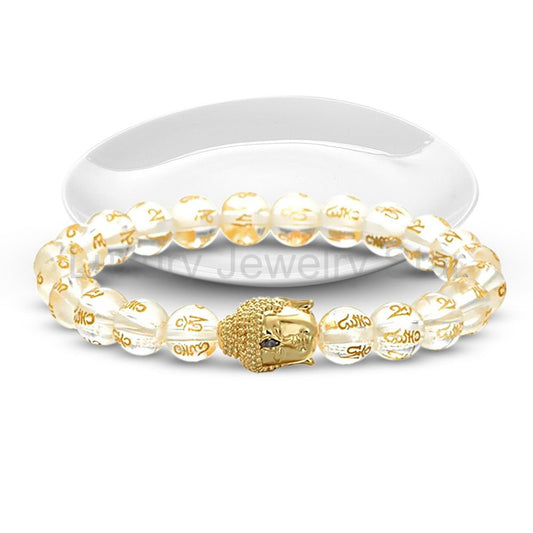 Gold Buddha Mantra Bracelet
