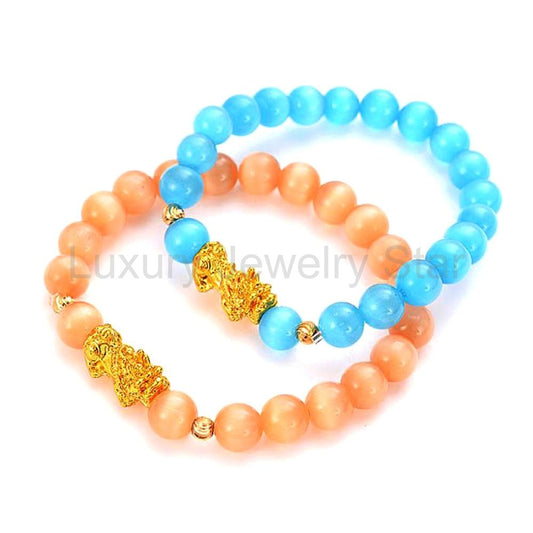 Natural Opal Pixiu Positivity and Luck Bracelet