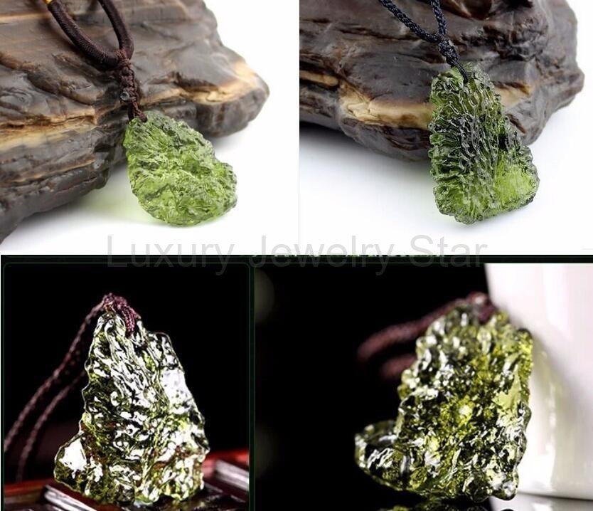 Raw Moldavite Healing Pendant - image 3