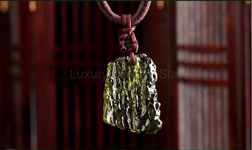 Raw Moldavite Healing Pendant - image 4