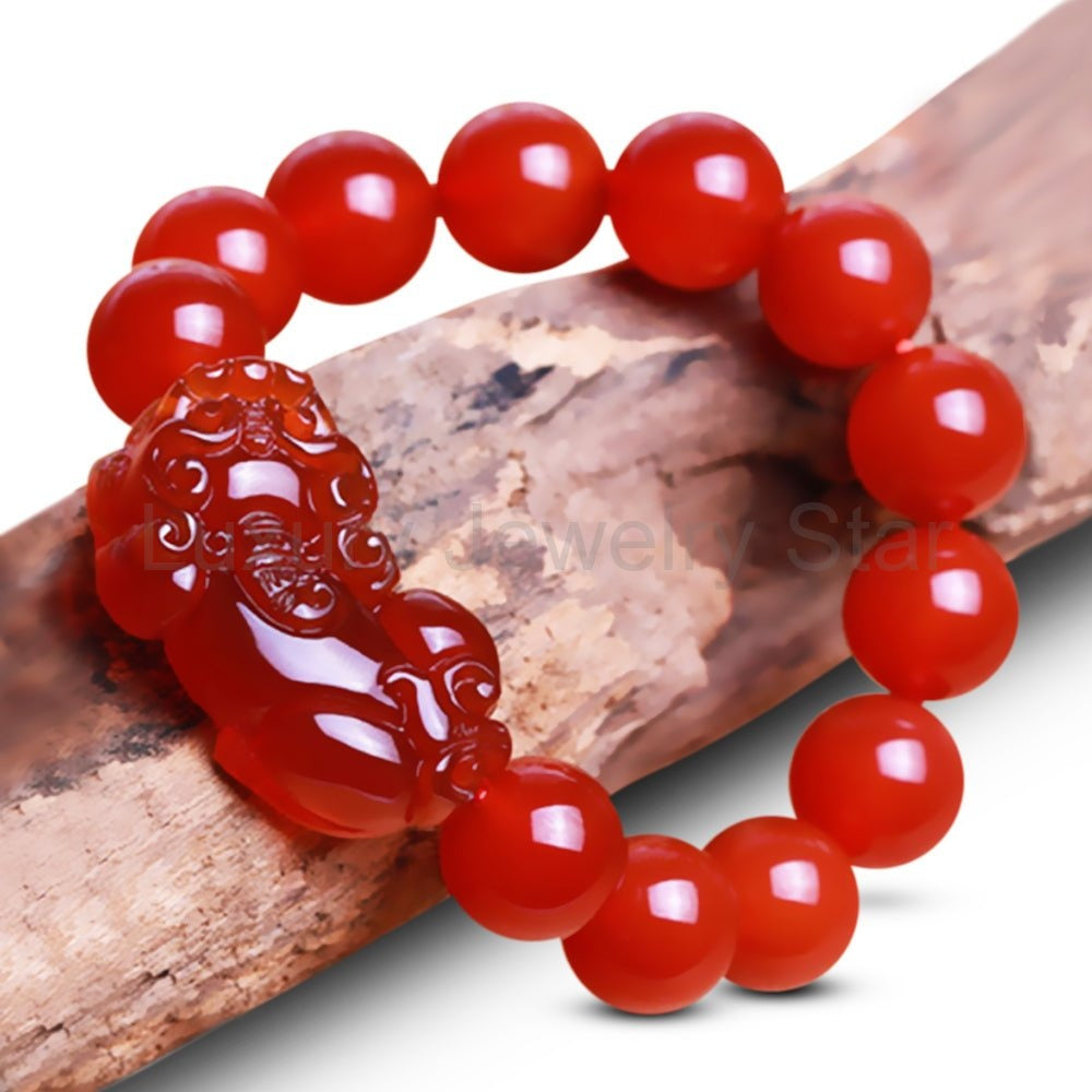 Red Agate Pixiu Wealth Bracelet - image 3