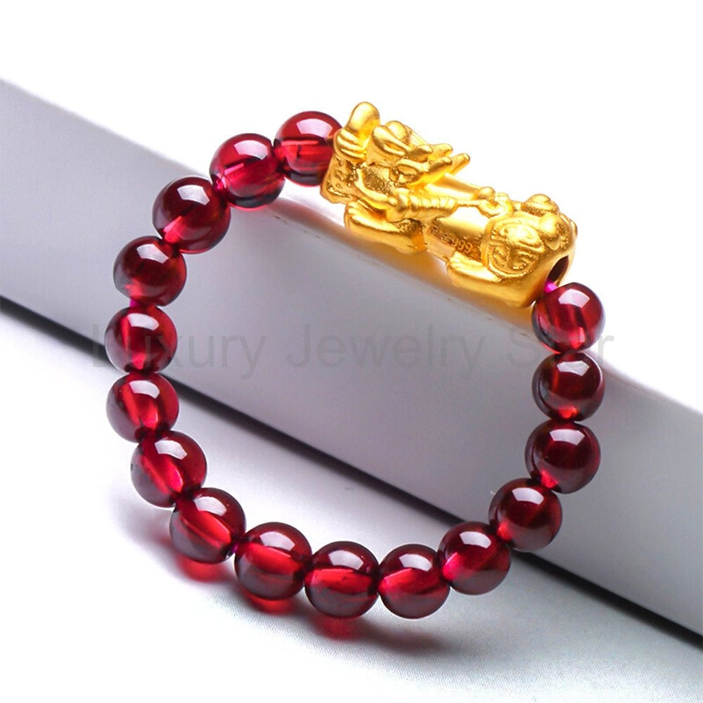 Red Garnet Pixiu Fortune Ring - image 3