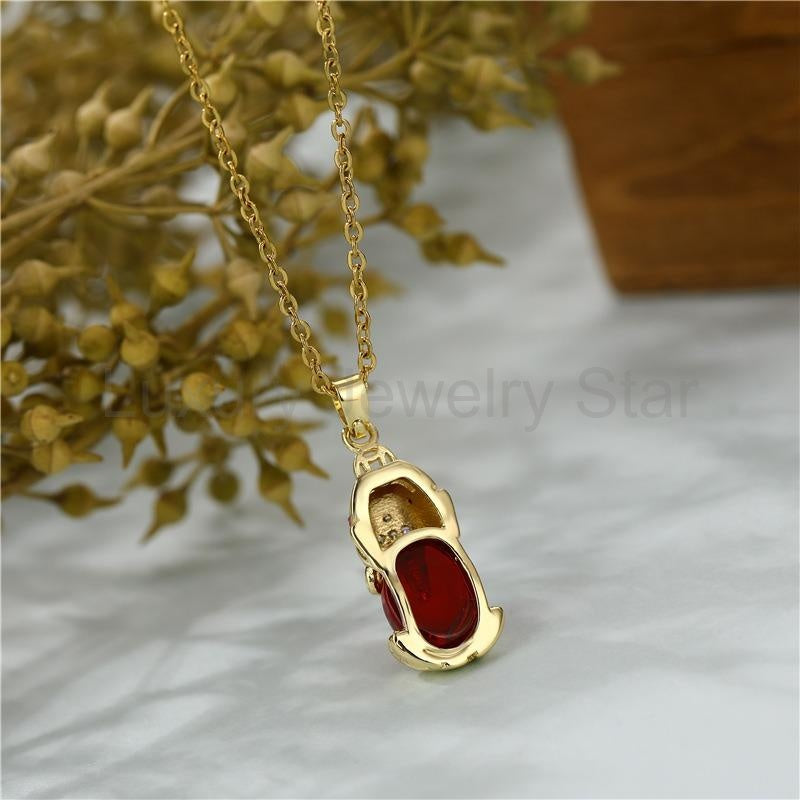 Red Garnet Pixiu Wealth Necklace - image 5