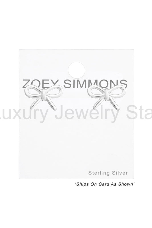 Sterling Silver Bow Ear Studs - SS - image 2