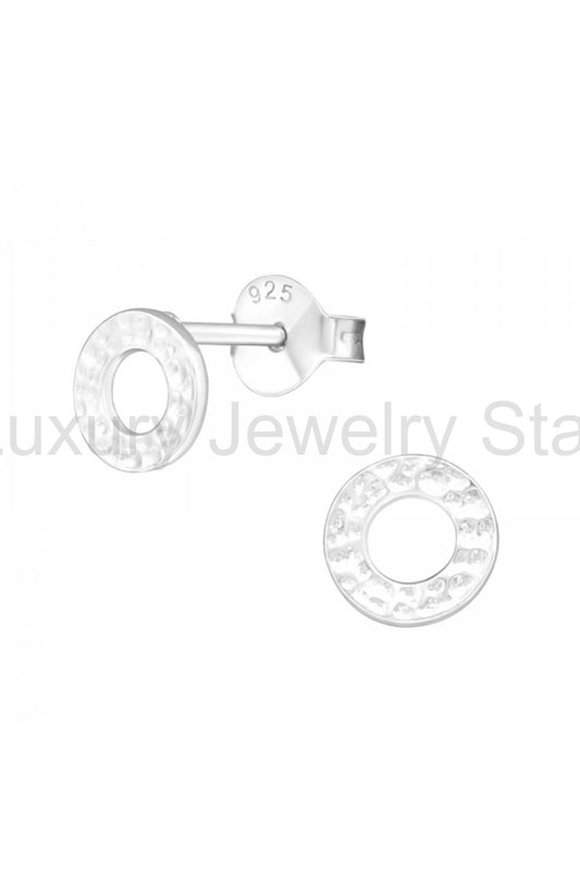 Sterling Silver Circle Ear Studs - SS