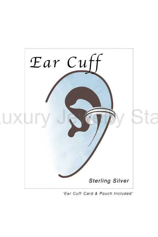 Sterling Silver Double Line Ear Cuff - SS